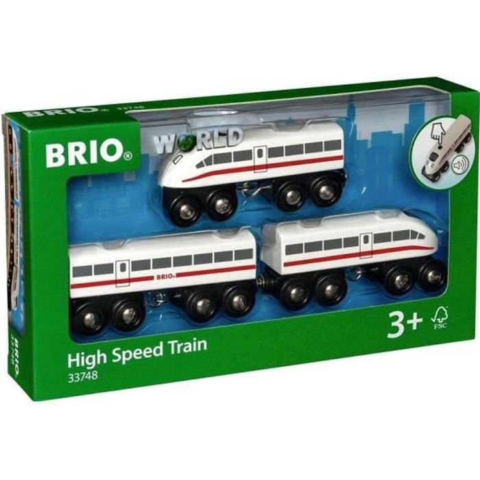 Brio World TGV avec Son - Accessoire Circuit de train en bois - Ravensburger - Mixte dès 3 ans - 33748