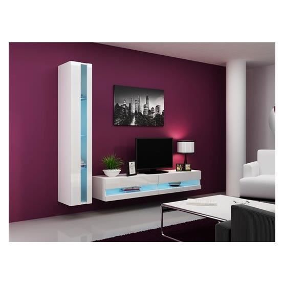 Ensemble Meuble tv design OLERIA blanc