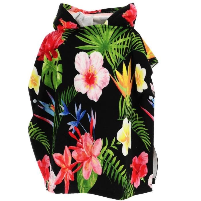 Serviette peignoir bain Betioky sortie bain bab - Culture sud UNI Noir