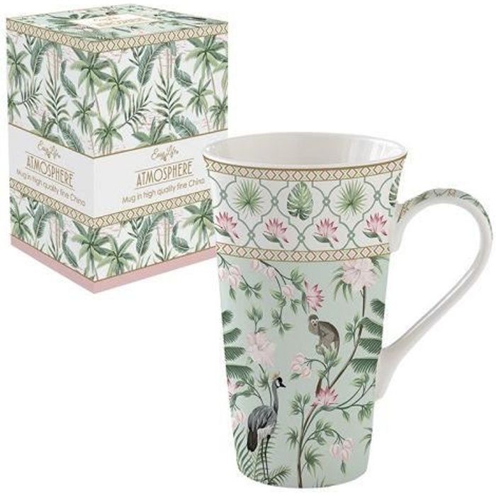 EASY LIFE Coffret Mug XL 600ml en porcelaine WILD TROPICAL