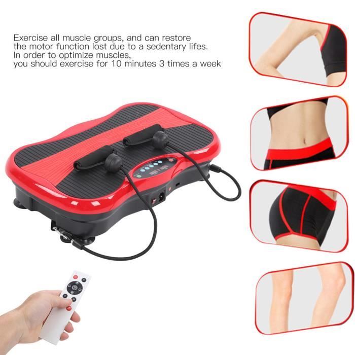 Plaque vibrante Masseur de Fitness Machine de Forme de Corps à Vibration Plateforme Vibrante d'Exercice Ultra-Mince(Prise UK HB018