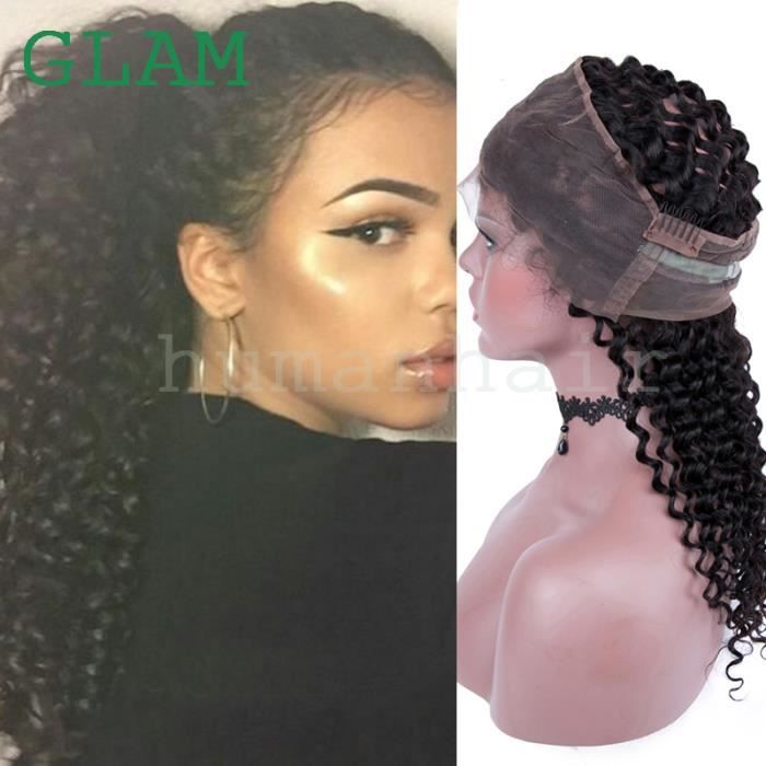 10A lace frontal 360 deep Wave cheveux naturel indienens lace closure virgin hair 12 pouces
