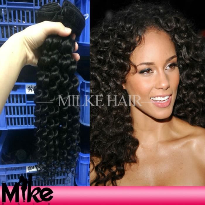 2 tissage 30--75cm peruvien cheveux naturel humain ondulé belle curly