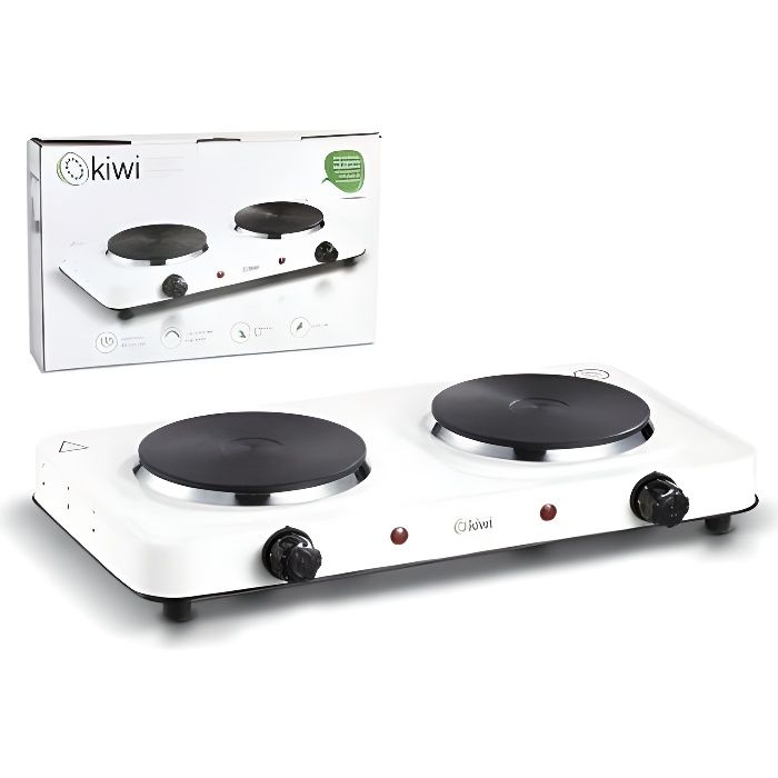 Kiwi Plaque Électrique KOW-5323 2000W (2 Zones de cuisson) - 8681438101488