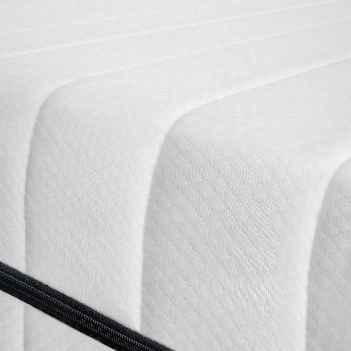 Matelas 70x200 cm en mousse 15 cm épaisseur housse lavable