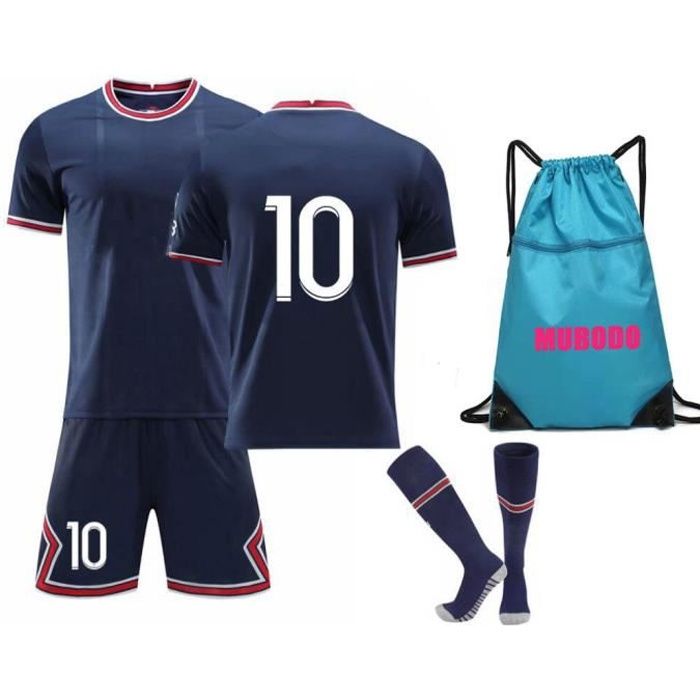 21-22 saison Maillots de Football T-Shirt avec Chaussettes et Accessoires Chemise de Football Ensemble pour adulte Enfants - Bleu