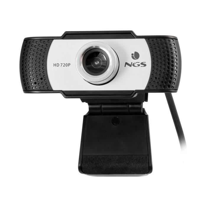NGS XPRESSCAM720 - Webcam HD 1280x720 avec Connexion USB 2.0, Microphone Integré, 1Mpx de Resolution Réelle et Plug&Play