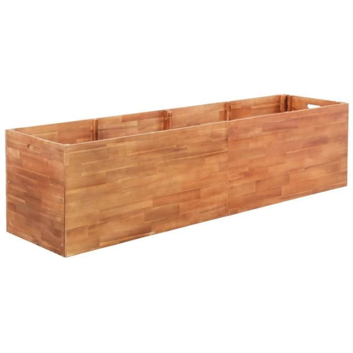Jardinière Bois d'acacia 200 x 50 x 50 cm
