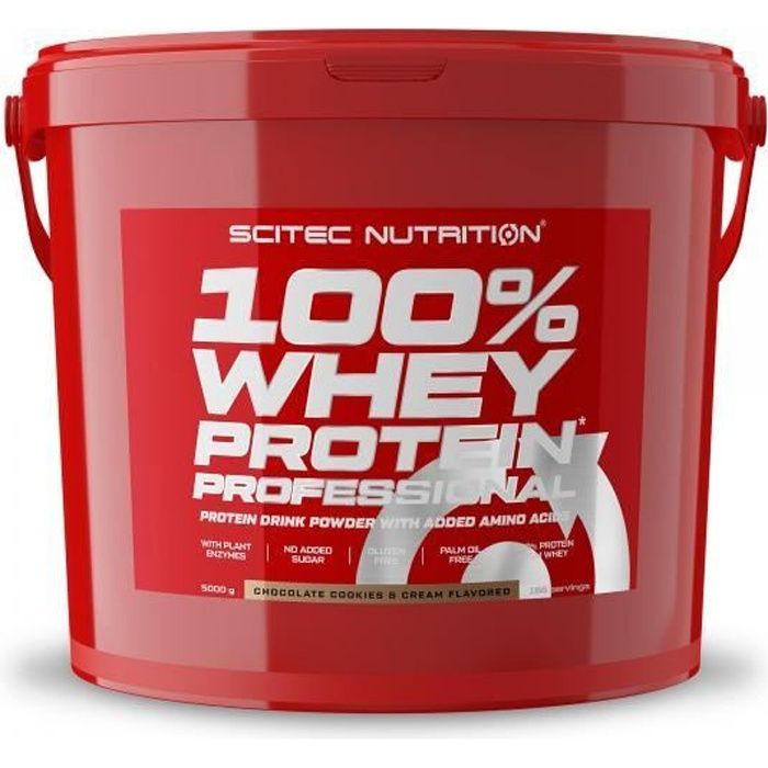 Scitec Nutrition 100% Whey Protein Professional Redesign, 5000 g Eimer (Schokolade-Sahnekeks)