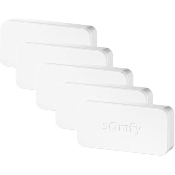 Somfy 2401488 - Pack de 5 détecteurs de vibration et d'ouverture pour portes et fenêtres IntelliTAG