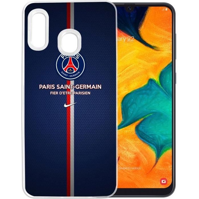 Coque pour Samsung Galaxy A20e - Psg Fier Etre Parisien. Accessoire téléphone