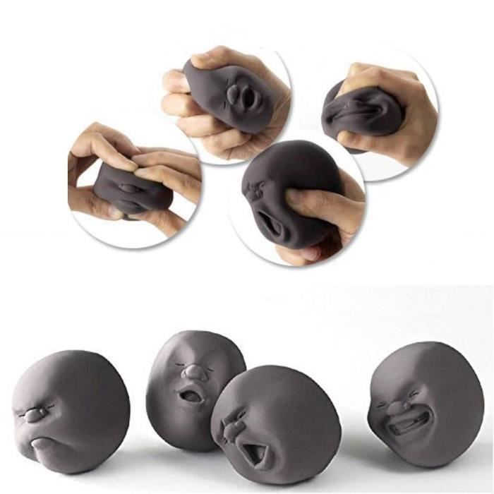 4pcs drôle de nouveauté japonaise Cadeau Gadgets Vent humain Visage Balle Anti Stress Scented Caomaru Toy Geek Gadget Vent Toy