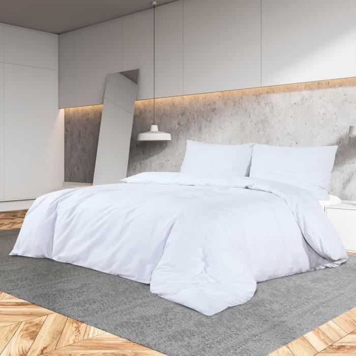vidaXL Ensemble de housse de couette Blanc 200x200 cm Microfibre136027