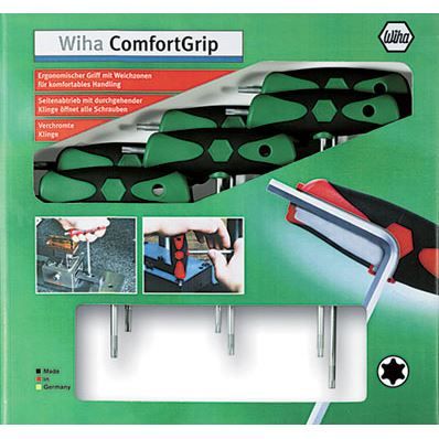 Wiha ComfortGrip Jeu de clés à poignées en T 6 pièces Vert 26248