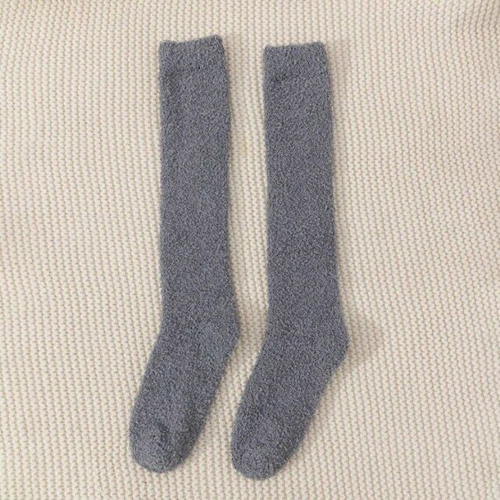Iconikal Lot De 4 Chaussettes De Noël En Peluche - 45,7 Cm - Revers Fausse Fourrure Blanche - Bleu