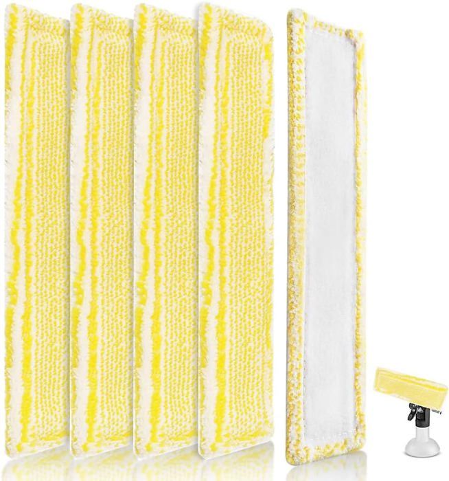 5 Pièces Bonnette Microfibre Lingette pour Lave Vitre Karcher WV2 WV5 Aspirateur de Fenêtre Accessoires pour KärcherMop Remplacemen