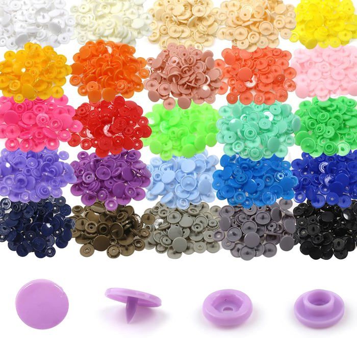 Boutons Pression TOAOB - Lot De 500 Pièces Multicolores 12mm Pour Couture Et DIY