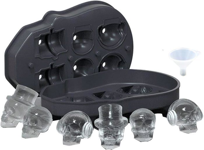 Moules En Silicone Crâne – Lot De 2 Pour Halloween, Glaçons, Chocolat & Déco