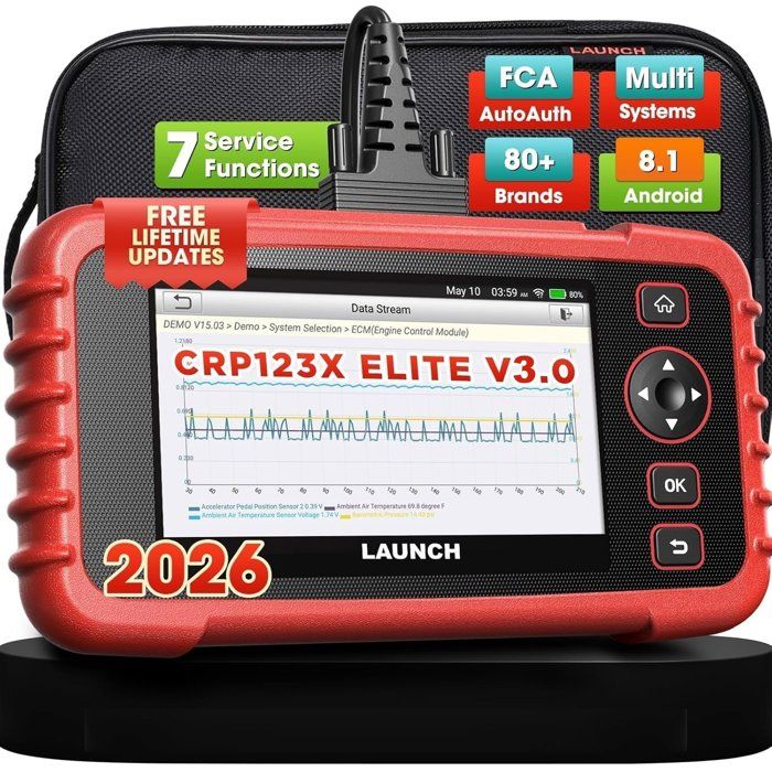 LAUNCH CRP123X V3.0 Valise Diagnostic Auto Pour 4 Système(Moteur ABS SRS AT) 7 Réinitialisations Service obd2 Diagnostic