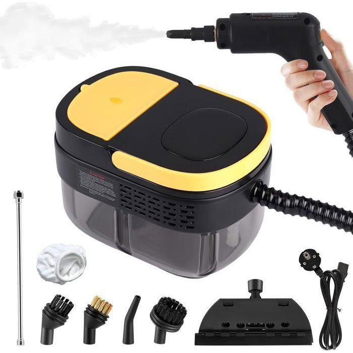 Nettoyeur Vapeur à Main1600ML Steam Cleaner Portable avec 8 Accessoires pour Cuisine/Salle de Bain / Maison / Auto / Tissus - Darmowade