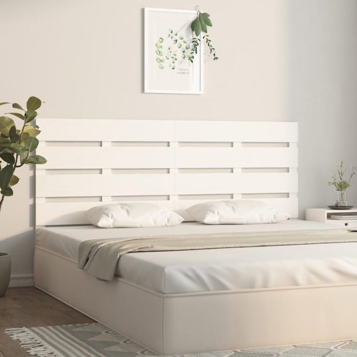 RemiseTête de lit - SUMMER - Blanc 180 x 3 x 80 cm - Bois massif de pin JILIMAISON2025 83219104