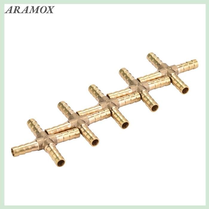 Raccord En Laiton à Visser Raccord En Laiton 3 Voies ABSOPRO - 5mm - Pour Tuyaux Air/eau/carburant Raccord En Laiton Pour Sertir