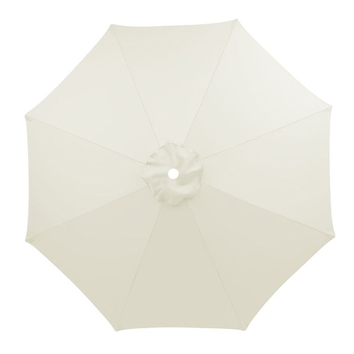 Housse de rechange pour parasol 8 baleines 3M imperméable anti-UV tissu de rechange blanc cassé