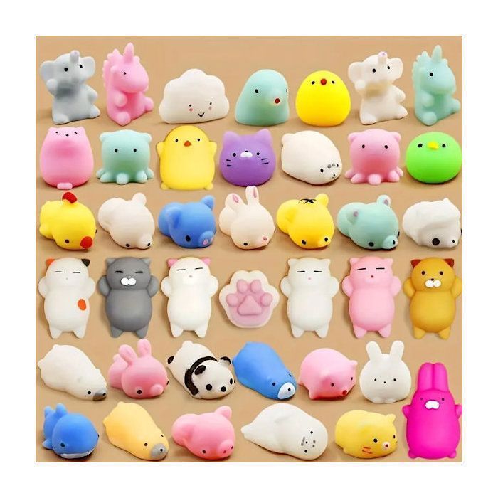 Comparer les prix de Lot de 20 mini jouets squishy pour enfants – Mini-animaux squishy aléatoires – Cadeau danniversaire QIEDOVIEY