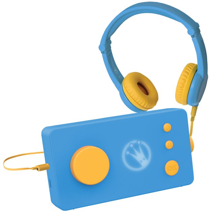 Console Educative - LUNII - Ma Fabrique à Histoires - Casque audio bleu - 24 histoires - Dès 3 ans
