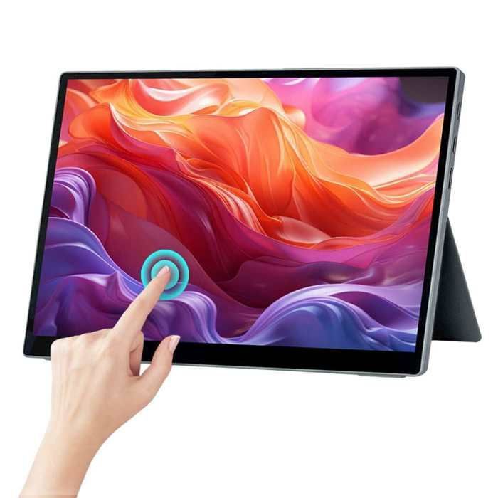 Moniteur portable 16:10 écran tactile HD IPS 105 résolution 1920x1200 verre trempé compatible avec plusieurs appareils noir