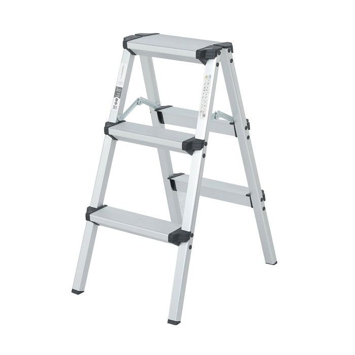 Plateforme De Travail à Hauteur Réglable – Escabeau Tabouret 7 Marches, Aluminium, 34,72 Pouces