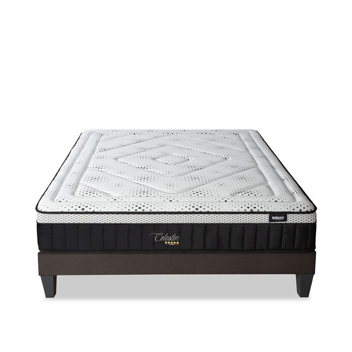 Ensemble Célestin 2.0 140x200 cm Matelas Mousse + Sommier Bois