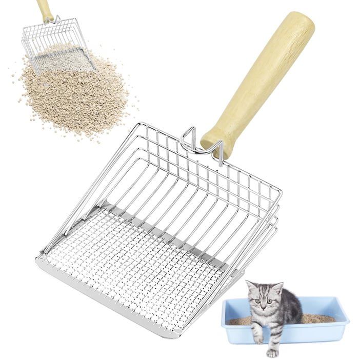 Pelle à litière pour chat En métal  Haute qualité et durable  Facilite le nettoyage après votre chaton