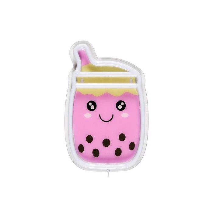 Lampe LED - HOME DECO FACTORY - Bubble Tea - Effet Néon - Rose