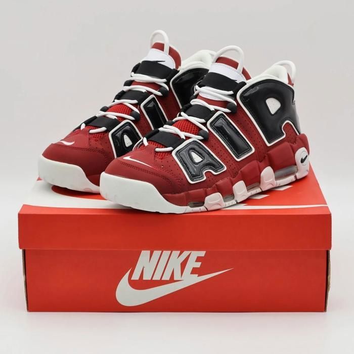 CHAUSSURES DE BASKET-BALL 921948-600 Nike Air More Uptempo 96 Bulls Hoops Pack Varsity Red White (Mens)