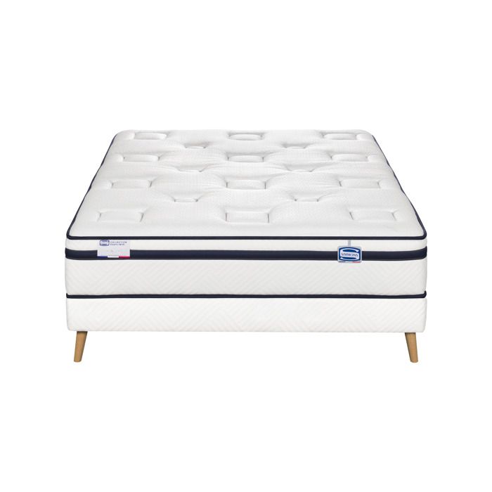 Ensemble LINCOMPARABLE matelas ressorts ensachés 160x200 ferme H27 + sommier Ensemble LINCOMPARABLE matelas ressorts ensachés 160x200 ferme H27 + sommier