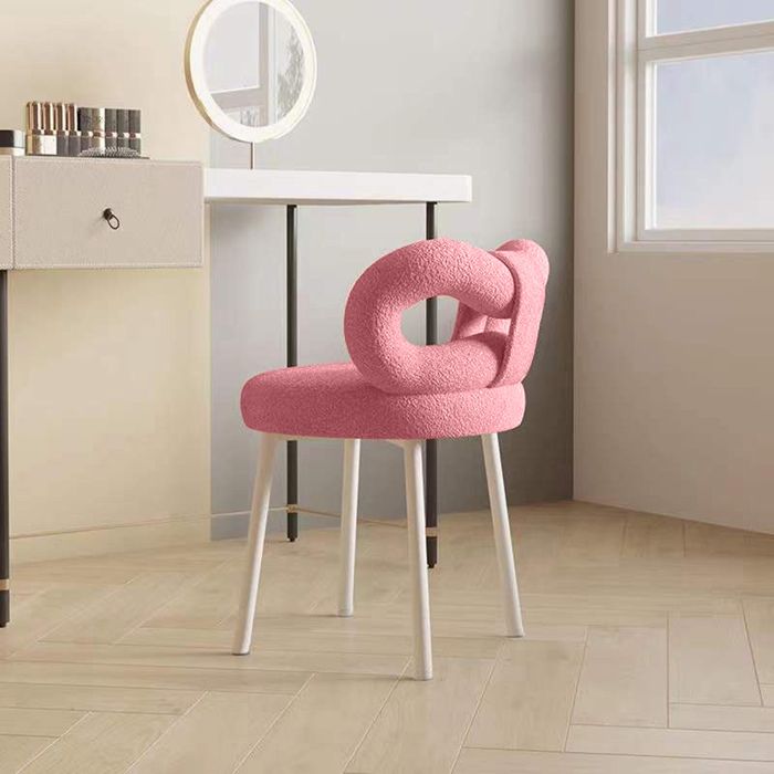 Tabouret de Coiffeuse Rose 37x37x68cm