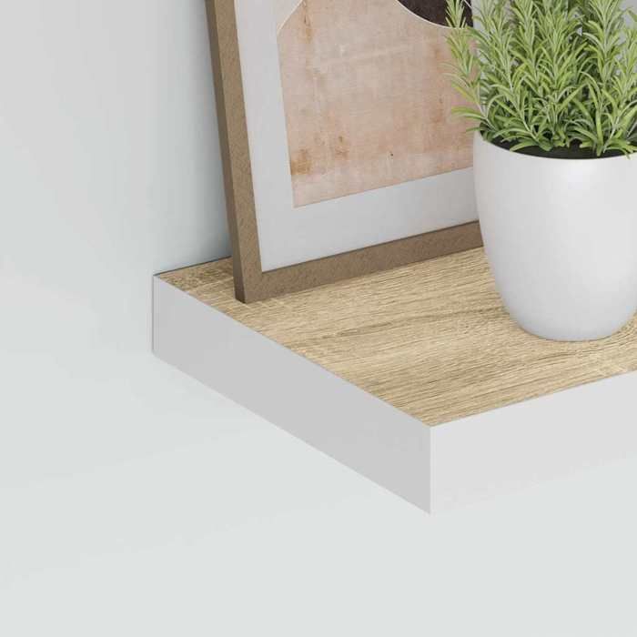 Neuf& 5521 Organisateur étagère - vidaXL - CHIC Étagère murale flottante chêne et blanc 60x23 5x3 8 cm MDF - Design classique