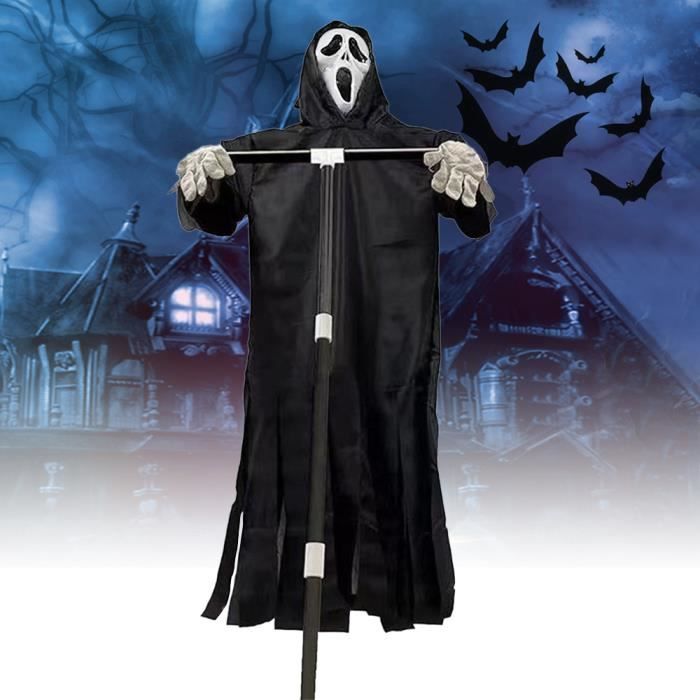 Fantôme Halloween Lumineux Géant Pour Jardin - Décoration Extérieure Animée Avec LED Et Télécommande, 2,1m Sorcière Fantôme Effrayante