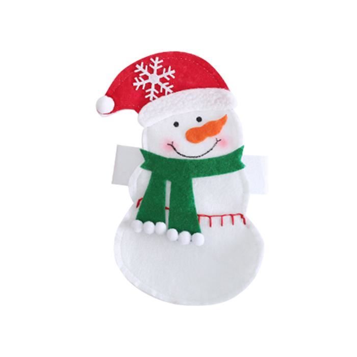 Porte-Couverts Noël Bonhomme Pain D'Épice - Lot De 12 En Feutre, Décoration De Table De Fêtes