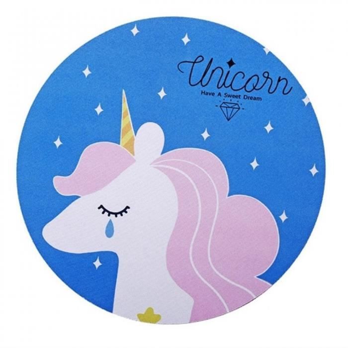 Tapis De Souris Bl Mignon Licorne Kawaii Rond Ordinateur Maison Derapage Table Colore Enfants Cheval Bande Dessinee Impressio 51 Prix Pas Cher Cdiscount
