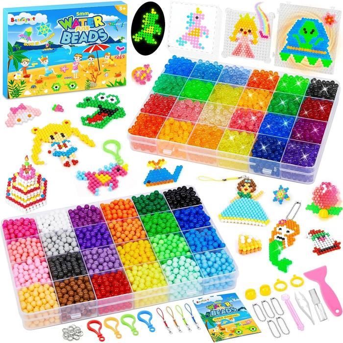 6400 Perle Recharge 48 couleurs Fusible d'eau Perles pour enfants,Brillent  dans le noir Perle d'eau Mega Pack Magique Kit Complet - Cdiscount Jeux -  Jouets