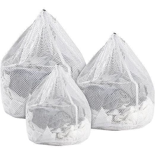 Lot De 2 Sacs Filet Linge XXL 100x76 Cm – Protection Lavage Chemises, Couvertures, Peluches – Blanc