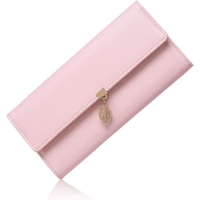 Roffatide - Portefeuille Long Anime Pour Femmes - Faux Cuir Rose - Multi-compartiments (cartes, Billets, Pièces) - Pour Sac à Main - Cadeau Fan D'anime