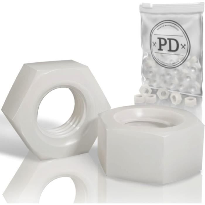 100 écrous De Blocage Nylon 12-24 Hexagonal, Acier Grade 2, Finition Zinc – Idéal Pour Bricolage Et Montages