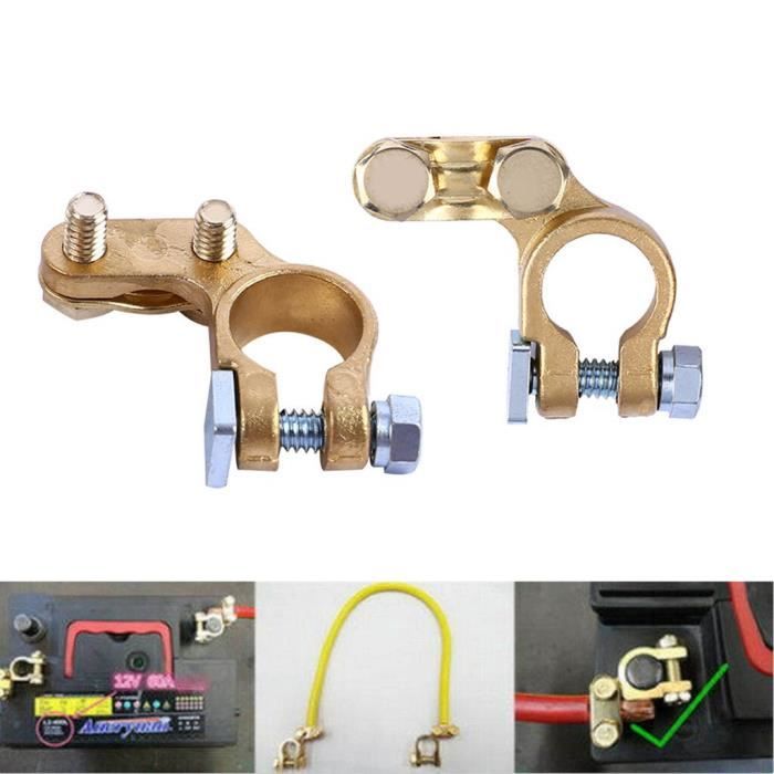 2pcs Automatique De Voiture De Remplacement De La Batterie Borne Les Colliers De Serrage En Laiton Connecteur A Chaud 11648 Achat Vente Cosses Fils 2pcs Automatique De Voiture Cdiscount