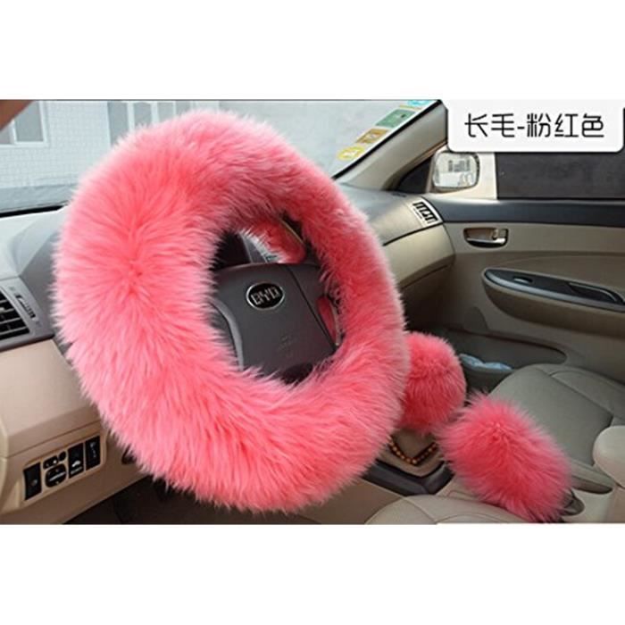 Kit de couvres peluche pour volant pommeau de leviers de vitesse poing/ée frein /à main