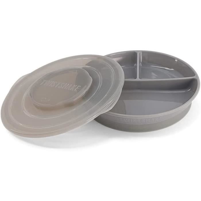 Twistshake Assiette Ventouse Pour Bebe En Silicone Avec Compartiments Sans Bpa A Partir De 6 Mois Gris 1 Unite1 Cdiscount Puericulture Eveil Bebe