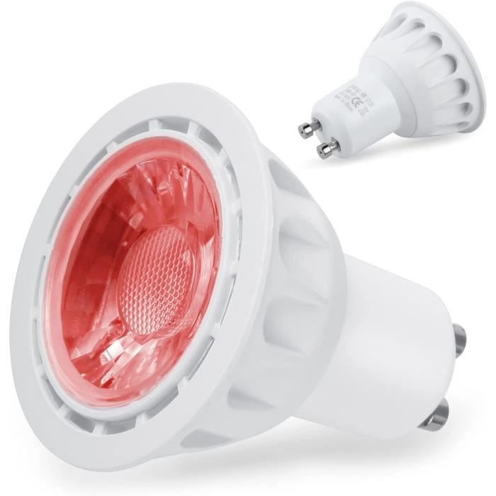 LIWI-LED GU10 Rouge, Ampoule LED Spot Rouge 6W, Ampoules LED Couleur gu10  pour Plafonniers Encastrés, Lampes Murales, Éclairag[470] - Cdiscount Maison