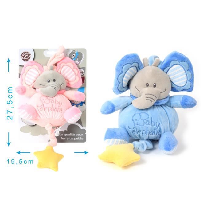 Doudou Musical Elephant 17cm Bebe Fille Rose Cdiscount Jeux Jouets